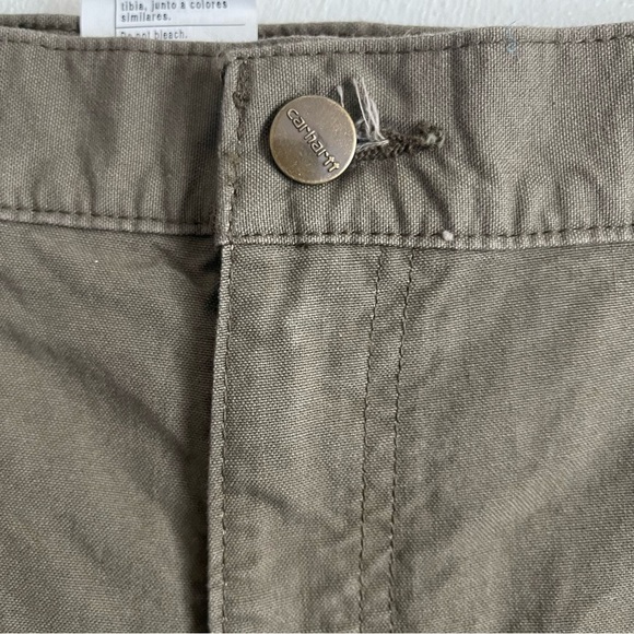 NWT Men's 44 waist new Carhartt shorts with cell phone pocket brown color - Picture 7 of 8